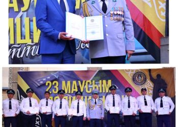 Полиция қызметкерлеріне  құрмет көрсетілді