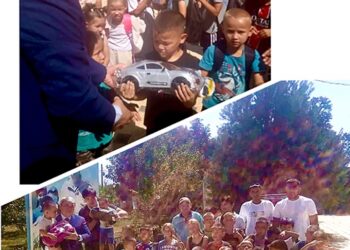 Жаны жомарт, мейірімді жандар балаларды қуантты